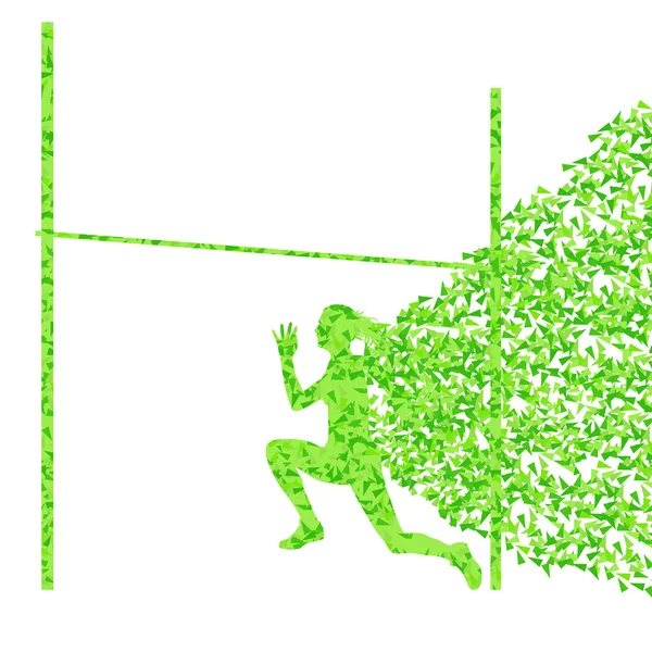กระโดดสูง ผู้หญิง กีฬา ผู้หญิงที่ใช้งาน กีฬา สีลูเอท คอนเซปต์ i — ภาพเวกเตอร์สต็อก