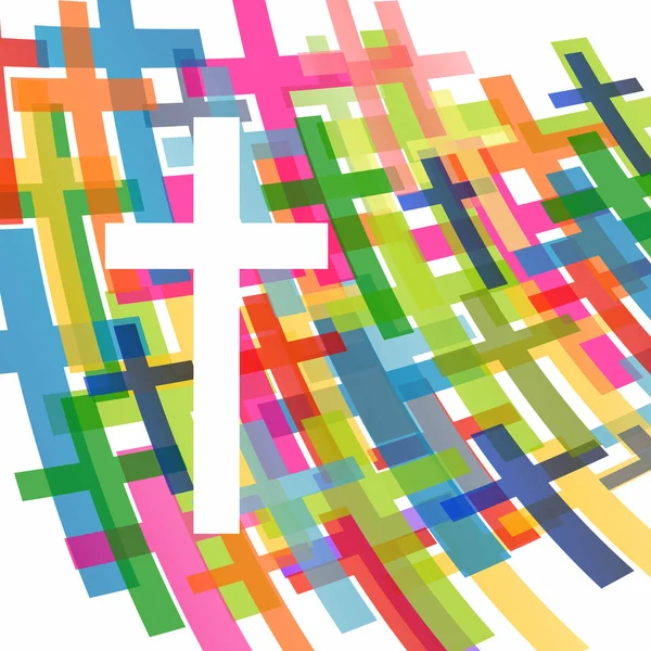 Christendom-Religie cross concept abstracte achtergrond vector — Stockvector