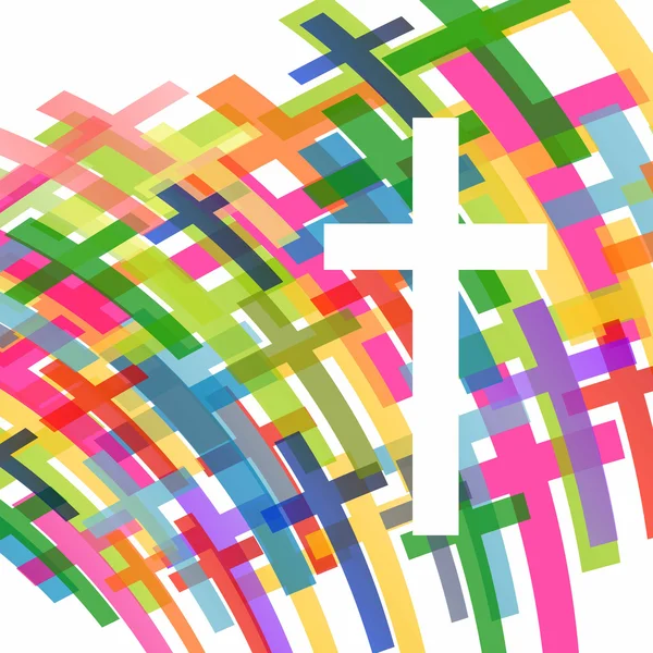 Cristianismo religión cruz concepto abstracto fondo vector — Vector de stock