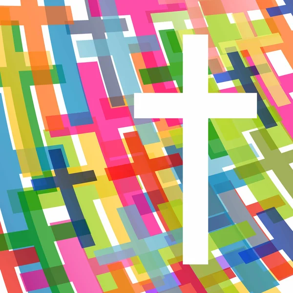 基督教宗教交叉概念抽象背景矢量 — 图库矢量图片