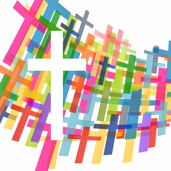 Christendom-Religie cross concept abstracte achtergrond vector — Stockvector