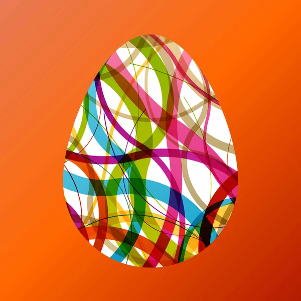 Oeuf de Pâques fraîche printemps couleur ligne abstrait fond illustrat — Image vectorielle