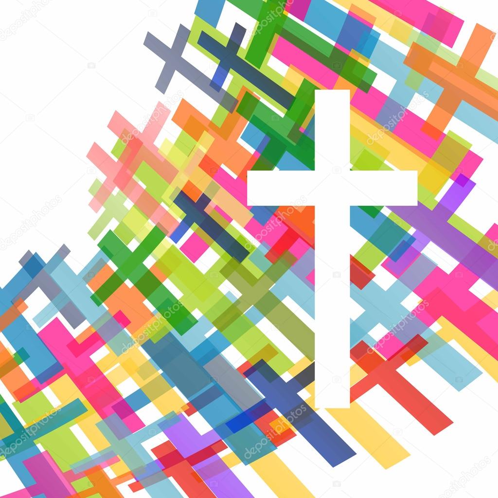 Christianity religion cross concept abstract background vector