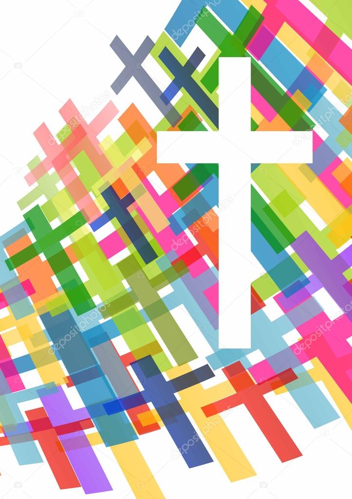 Christianity religion cross concept abstract background vector