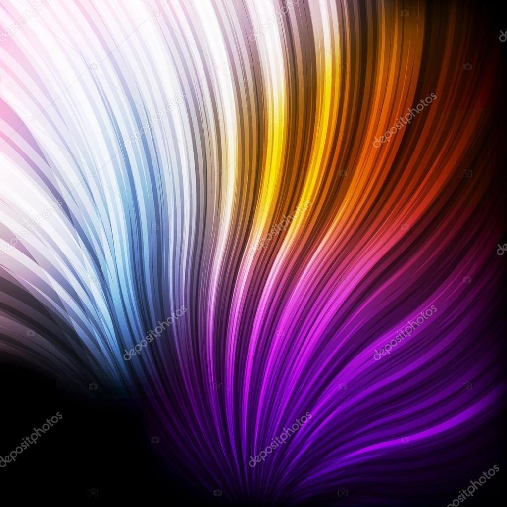 Neon abstract lines design on dark background