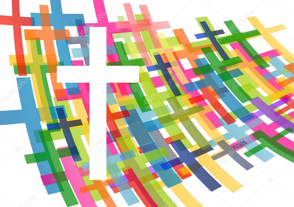 Christianity religion cross concept abstract background vector