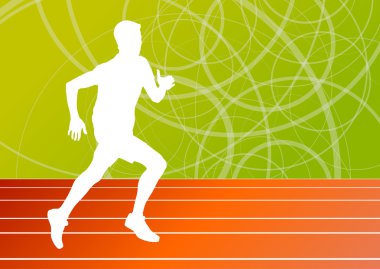 Sprint ve maratona için fitness adam çalıştıran