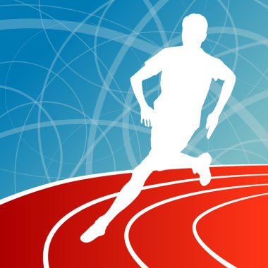 Sprint ve maratona için fitness adam çalıştıran