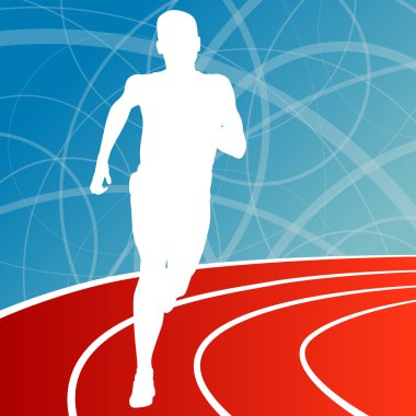 Sprint ve maratona için fitness adam çalıştıran