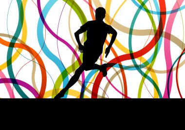 Sprint ve maratona için fitness adam çalıştıran