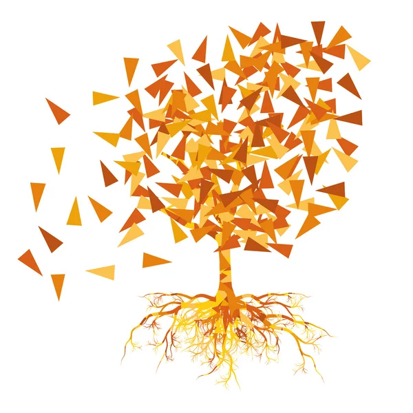 Sonbahar ağaç vektör arka plan soyut poster için — Stok Vektör