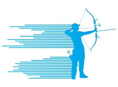 Archer adam yay vektör arka plan kavramı bükme