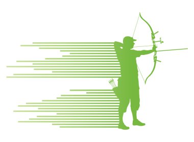 Archer adam yay vektör arka plan kavramı bükme