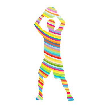 Soyut basketbol oyuncu vektör arka plan kavramı