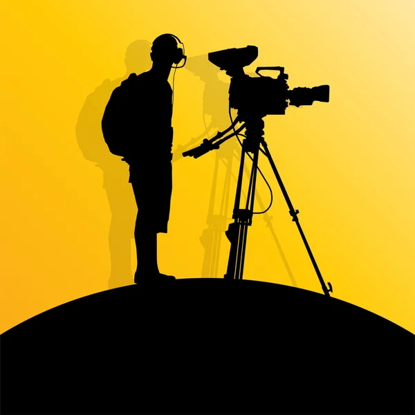 Cameraman silhouette vector — Stock Vector
