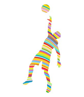 Soyut basketbol oyuncu vektör arka plan kavramı