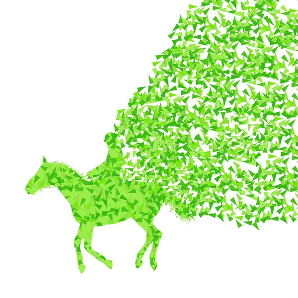 Jazda konna Pokaż sport konny z vect konia i jeźdźca — Wektor stockowy