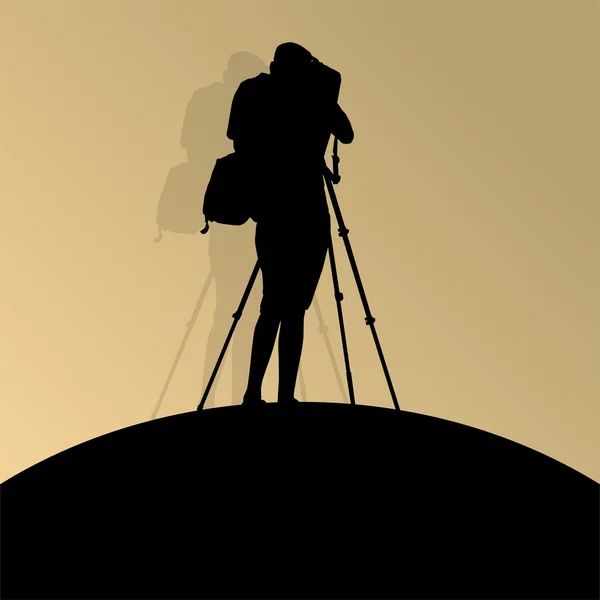 Cameraman silhouet vector — Stockvector