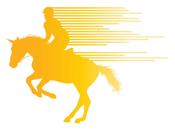 Horse riding equestrian sport with horse and rider vector backgr — Stock vektor