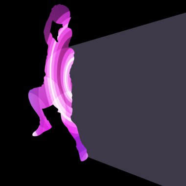 Basketball player man silhouette illustration vector background 
