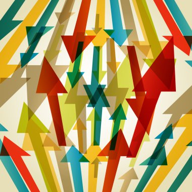 Retro tarzı ok arka plan vektör