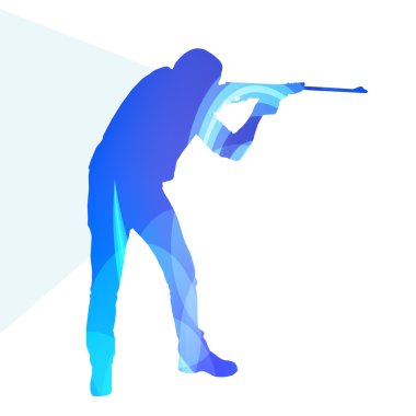Spor avcılık siluet illüstrasyon vektör backgr çekim adam