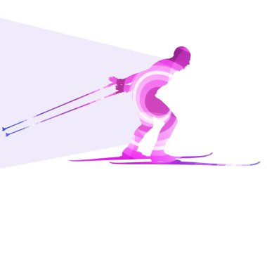 Kayak adam siluet illüstrasyon vektör arka plan renkli co