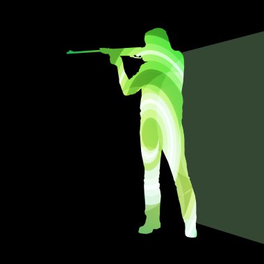Spor avcılık siluet illüstrasyon vektör backgr çekim adam