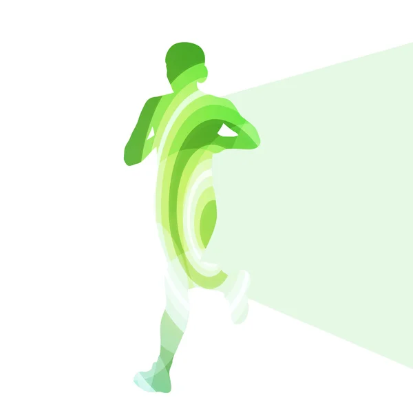 Woman runner sprinter silhouette illustration vector background — 图库矢量图片