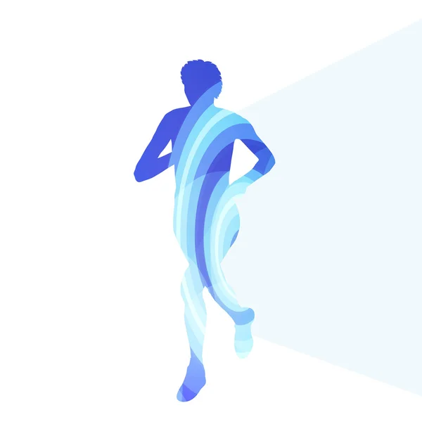 Woman runner sprinter silhouette illustration vector background — Wektor stockowy