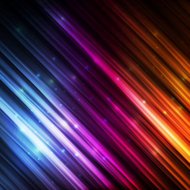 Neon özet satırları tasarım üzerinde koyu arka plan kavramı vektör