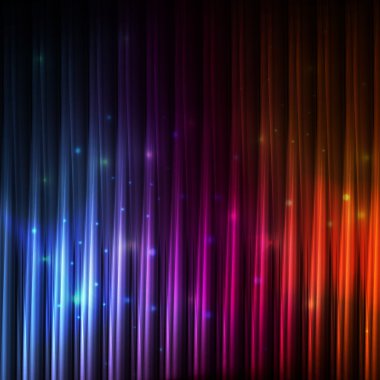 Neon özet satırları tasarım üzerinde koyu arka plan kavramı vektör