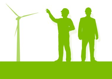 Teknisyen yeşil enerji rüzgar türbini güç jeneratör st mühendisi