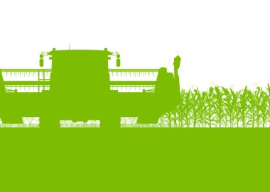 Mısır ile alan hasat hasat yeşil ekoloji organ birleştirmek