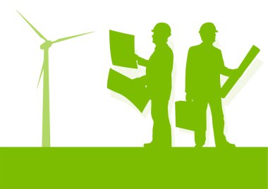 Teknisyen yeşil enerji rüzgar türbini güç jeneratör st mühendisi