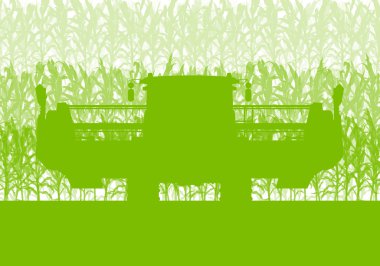 Mısır ile alan hasat hasat yeşil ekoloji organ birleştirmek