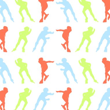 Roller buz pateni desen vektör arka plan kavramı