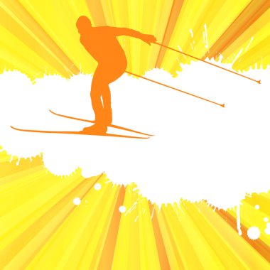 Cross country kayak adam vektör arka plan kavramı