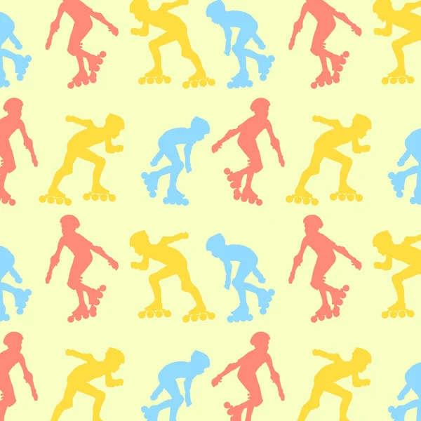 ローラー スケートのパターン ベクトルの背景の概念 — ストックベクタ