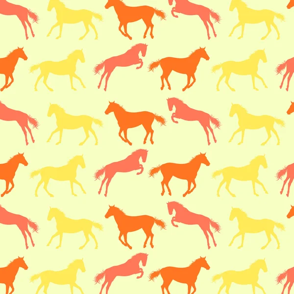 Pferde Muster Vektor Hintergrund Tapeten-Konzept — Stockvektor