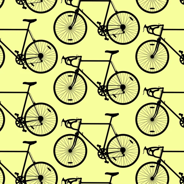 自転車パターン壁紙ビンテージ レトロ ベクトル背景コンセプト — ストックベクタ