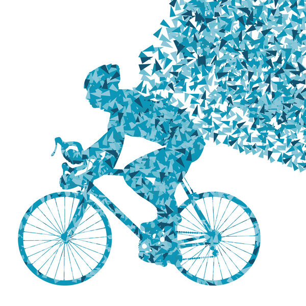 Концепция векторного фона велогонщиков-победителей из фрагмента
