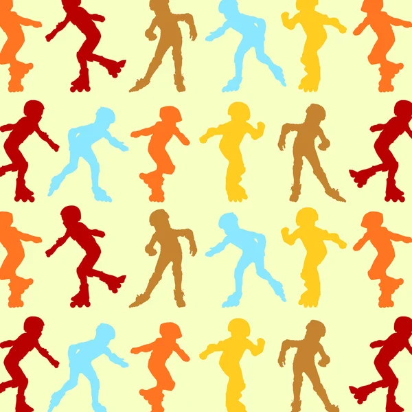 Roller skating motif vectoriel arrière-plan concept — Image vectorielle