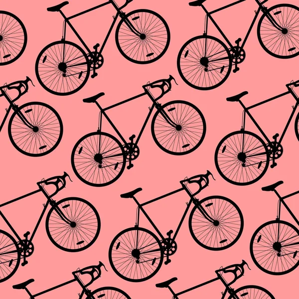 自行车图案壁纸老式复古矢量背景概念 — 图库矢量图片