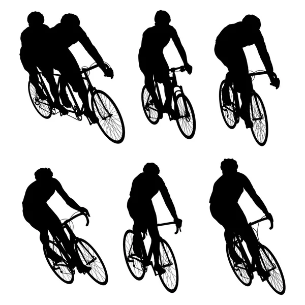 Radfahrer in Aktion Vektor abstrakter Hintergrund Illustration Farbe — Stockvektor
