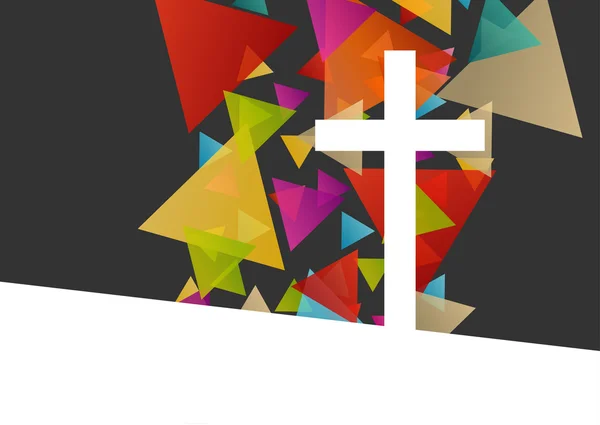 Christendom-Religie cross concept abstracte achtergrond vector — Stockvector