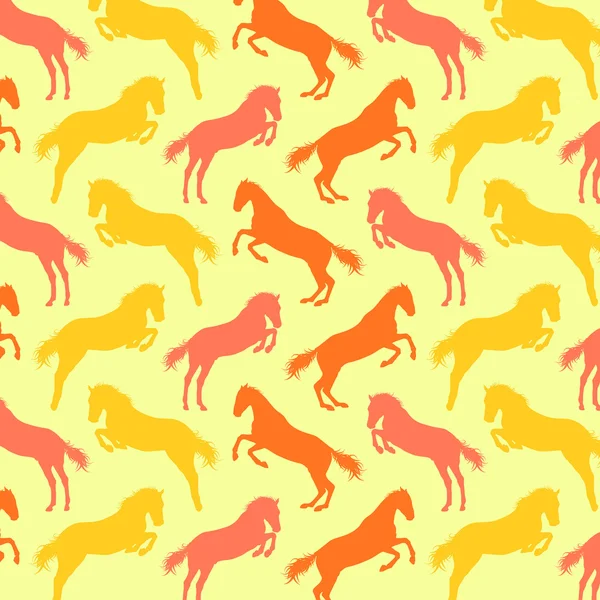 Paarden patroon vector achtergrond behang concept — Stockvector