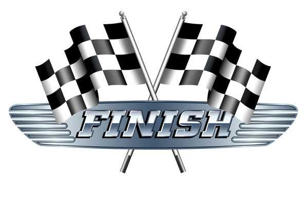 Checkered, Chequered Flags Motor Racing FINISH