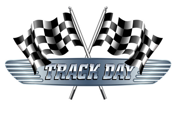 TRACK DAY Checkered, Chequered Flags Motor Racing