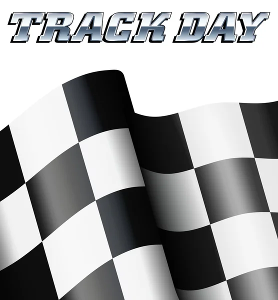 TrACK DAY Checkered, Chequered Flag Motor Racing — стоковый вектор